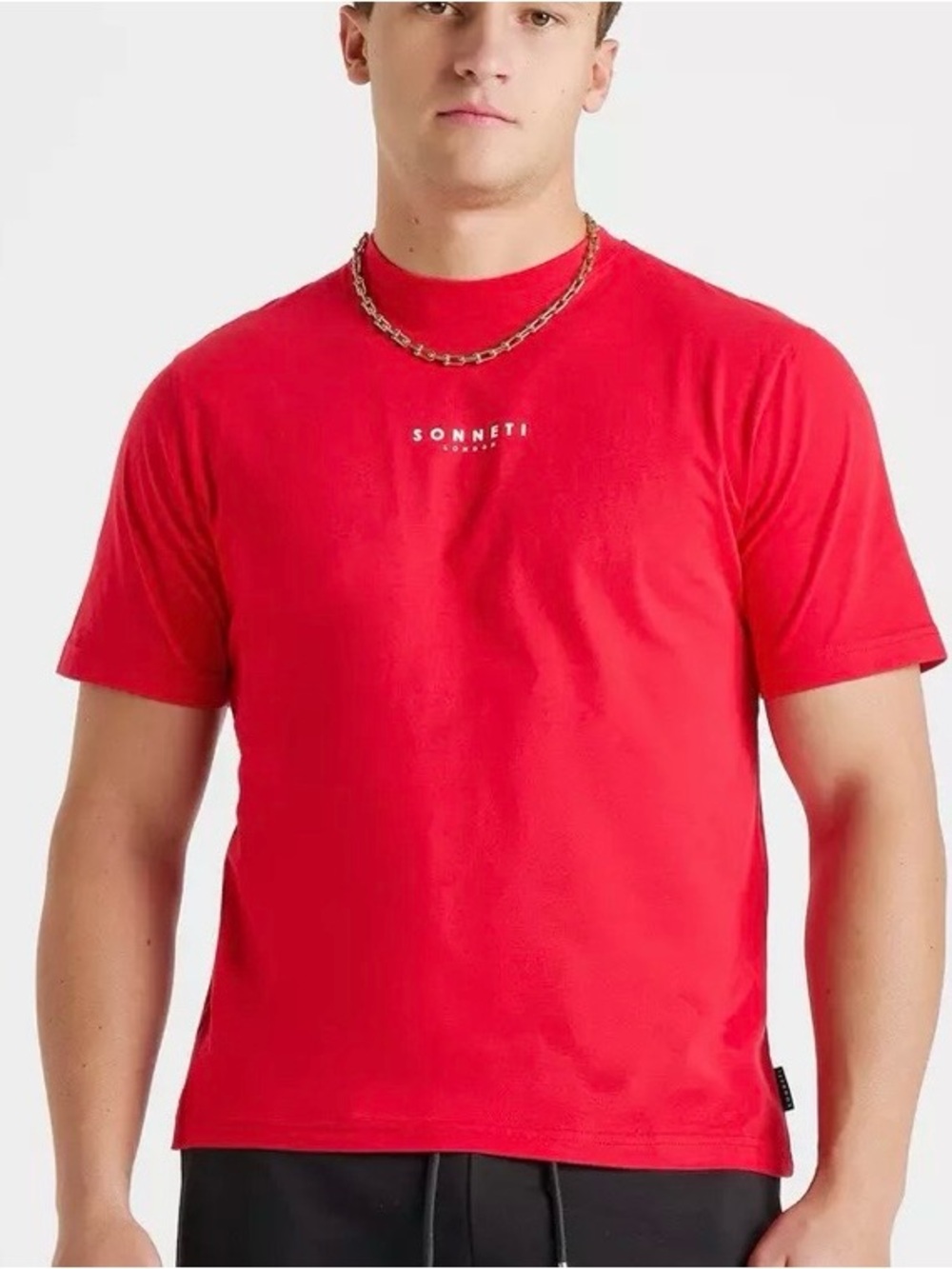 Sonneti London Essential T-Shirt Red Short Sleeve Size Small